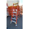 Image 1 : WERNER PODIUM 4' ORANGE CARBON FIBER INDUSTRIAL PLATFORM LADDER