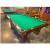 Image 1 : AUTHENTIC DYNAMIC BURLINGTON 8' CONTEMPORARY SLATE POOL TABLE WITH CHAMPION GREEN CARPETING