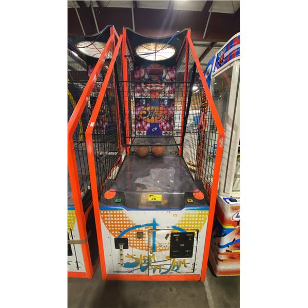 LAI GAMES SLAM 'N' JAM BASKETBALL HOOP COMMERCIAL COIN OPERATED ARCADE TICKET REDEMPTION MACHINE
