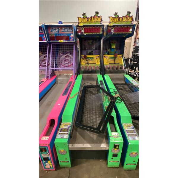 ICE GAMES DIGITAL DUNK 'N' ALIEN SKEE-BALL COMMERCIAL COIN OPERATED ARCADE REDEMPTION MACHINE