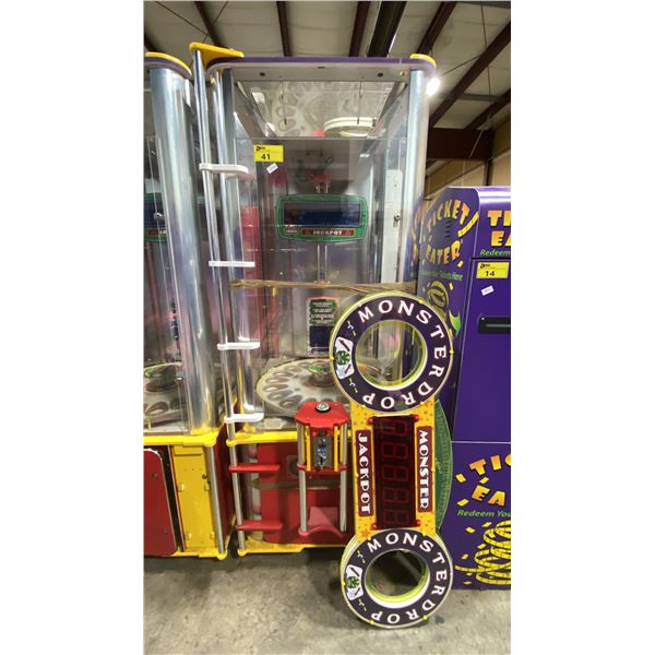 BENCHMARK GAMES JACKPOT BALL DROP COMMERCIAL COIN OPERATED ARCADE REDEMPTION MACHINE & CONNECTED