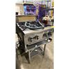 Image 2 : BISHOP 24" STAINLESS STEEL 4 BURNER COMMERCIAL NG COOKTOP WITH STAINLESS STEEL EQUIPMENT STAND
