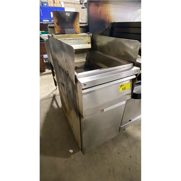 16" STAINLESS STEEL NATURAL GAS COMMERCIAL DROP IN DEEP FRYER