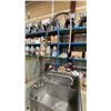 Image 3 : 3 BAY STAINLESS STEEL 85"W X 28"D X 37"H COMMERCIAL RINSE SINK WITH FAUCET & RINSE WAND
