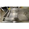 Image 5 : 3 BAY STAINLESS STEEL 85"W X 28"D X 37"H COMMERCIAL RINSE SINK WITH FAUCET & RINSE WAND
