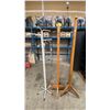 Image 1 : 2 WOODEN RETRO STYLE COAT RACKS & 1 WHITE METAL MODERN COAT RACK *MUST TAKE ALL 3*