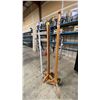 Image 2 : 2 WOODEN RETRO STYLE COAT RACKS & 1 WHITE METAL MODERN COAT RACK *MUST TAKE ALL 3*