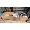 Image 1 : 3 LARGE BOXES OF ASSORTED RESTAURANT DISHWARE, TAKE-OUT BAGS, & UTENSILS