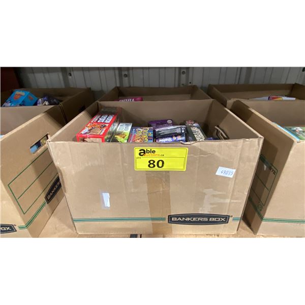 2 BOXES OF ASSORTED CARD GAMES & MINI GAMES *MOST SEALED*