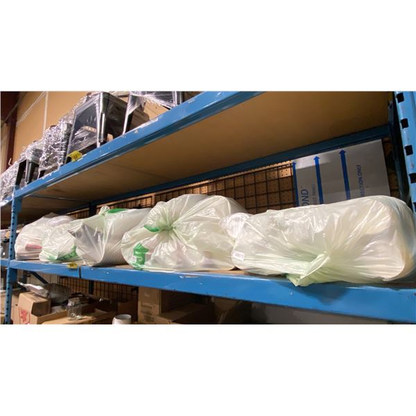 SHELF OF ASSORTED RESTAURANT TAKE-OUT CUPS & ITEMS