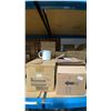 Image 5 : SHELF OF ASSORTED RESTAURANT ITEMS, CRATES OF CLEANERS, DISHWARE & SPICES *CRATES INCLUDED*