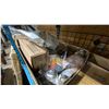 Image 8 : SHELF OF ASSORTED RESTAURANT ITEMS, CRATES OF CLEANERS, DISHWARE & SPICES *CRATES INCLUDED*