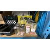 Image 9 : SHELF OF ASSORTED RESTAURANT ITEMS, CRATES OF CLEANERS, DISHWARE & SPICES *CRATES INCLUDED*