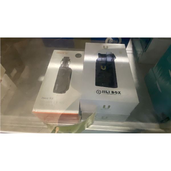 2 UPTOWN TECH JILI BOXES PORTABLE CHARGING CASES/BACKUP POWER BANKS & 1 ASPIRE DECO KIT