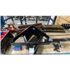 Image 4 : SHELF OF ASSORTED BILLIARDS EQUIPMENT- CUES, WALL MOUNT CUE RACKS, SCOREBOARDS, BALLS & ACCESSORIES