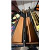 Image 8 : 2 SETS OF BILLIARDS BALLS, ASSORTED CUES, SCOREBOARD, CUE CASE, TRIANGLE & WALL MOUNT CUE HOLDER