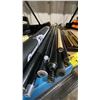 Image 6 : 2 SETS OF BILLIARDS BALLS, ASSORTED CUES, SCOREBOARD, CUE CASE, TRIANGLE & WALL MOUNT CUE HOLDER