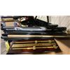 Image 9 : 2 SETS OF BILLIARDS BALLS, ASSORTED CUES, SCOREBOARD, CUE CASE, TRIANGLE & WALL MOUNT CUE HOLDER
