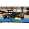 Image 1 : 2 SETS OF BILLIARDS BALLS, ASSORTED CUES, SCOREBOARD, CUE CASE, TRIANGLE & WALL MOUNT CUE HOLDER