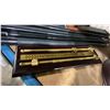 Image 4 : 2 SETS OF BILLIARDS BALLS, ASSORTED CUES, SCOREBOARD, CUE CASE, TRIANGLE & WALL MOUNT CUE HOLDER