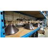 Image 1 : 4 SETS OF BROWN TRI-LIGHT POOL HALL TABLE LIGHTING