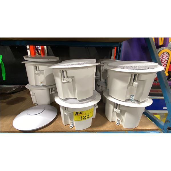 16 CEILING MOUNTED SPECO TECHNOLOGIES SP-5MA/T, 5.25" 2-WAY COMMERCIAL CEILING SPEAKERS