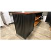 Image 3 : 2 PC METAL FRAME WOOD TOP RECEPTIONIST COUNTER APPROX 72"W/27"W  X 24"D X 37.5"H