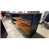 Image 4 : 2 PC METAL FRAME WOOD TOP RECEPTIONIST COUNTER APPROX 72"W/27"W  X 24"D X 37.5"H