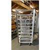 Image 2 : METRO 9 BAY DOUBLE TRAY ALUMINUM MOBILE COMMERCIAL BAKERS RACK WITH 12 COMMERCIAL COOLING RACKS