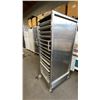 Image 3 : 17 TRAY STAINLESS STEEL MOBILE COMMERCIAL BAKERS RACK WITH 17 COMMERCIAL BAKING SHEETS