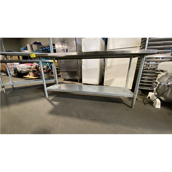 RELIANT STAINLESS STEEL 72"W X 24"D X 35"H 2 TIER COMMERCIAL PREPARATION TABLE