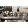 Image 2 : 10 STAINLESS STEEL ASSORTED SIZED COMMERCIAL MIXING BOWLS