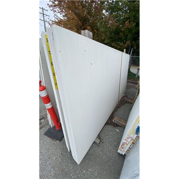 1 WHITE STONE COUNTERTOP SLAB APPROX 10' 7"L X 5' 4"W X 1 1/4" THICK