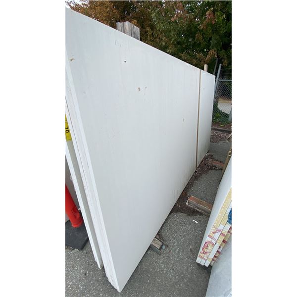 1 WHITE STONE COUNTERTOP SLAB APPROX 10' 7"L X 5' W X 1 1/4" THICK