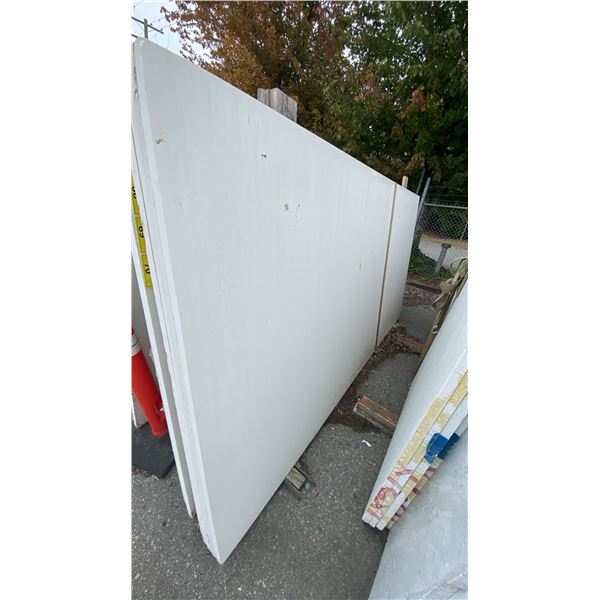 1 WHITE STONE COUNTERTOP SLAB APPROX 10' L X 4' 9"W X 1 1/4" THICK