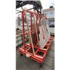 Image 1 : ABACO ORANGE MOBILE A-FRAME MATERIAL RACK APPROX 7'L X 6'H X 3' 7" W AT BASE