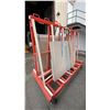 Image 4 : ABACO ORANGE MOBILE A-FRAME MATERIAL RACK APPROX 7'L X 6'H X 3' 7" W AT BASE