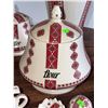 Image 2 : Ceramics by Anne Ukrainian Motif Canister and Tableware Set