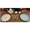 Image 1 : Milk Glass Dishes and RSW Japan Tea Set, 7 Pieces