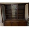 Image 3 : Wood Display Cabinet with Glass Doors and Storage Base