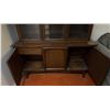 Image 4 : Wood Display Cabinet with Glass Doors and Storage Base