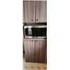 Image 1 : MDF Microwave Stand with Storage Cupboards, 24"W x 17"D x 65"T