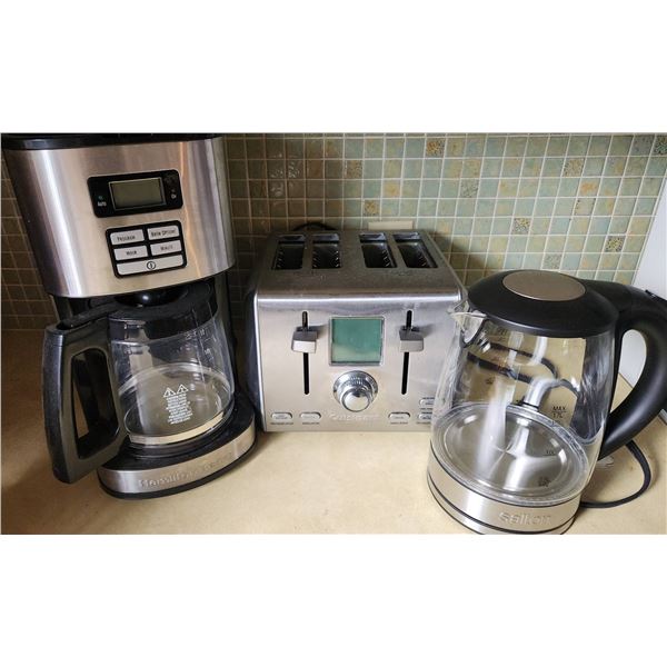 Hamilton Beach Coffee Maker, Cuisinart Toaster, Salton Kettle