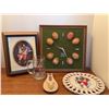 Image 1 : Ukrainian Folk Art Lot with Pysanky Egg Clock, Plate, Mug, Spoon Rest, and Print