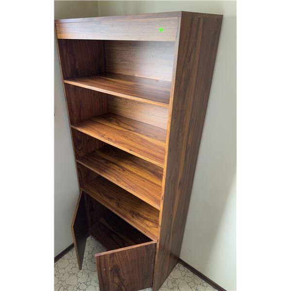 Woodgrain Laminate Bookcase Cabinet, 32x15x72 Inches