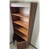 Image 1 : Woodgrain Laminate Bookcase Cabinet, 32x15x72 Inches
