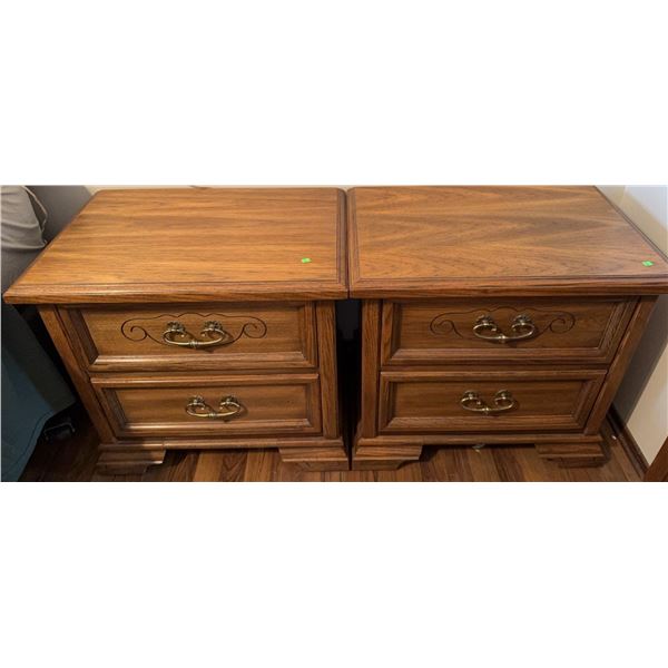 Gérard Collin Inc. 2-Drawer Wood Nightstands