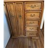 Image 1 : Gerard Collin Inc. Oak Tallboy Chest with Drawers and Cabinet