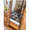 Image 6 : Wooden Jewelry Cabinet with Floral Glass Doors
