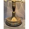 Image 4 : Brass Touch Lamp With Marble Top Table 15" Diameter Top, 18" T